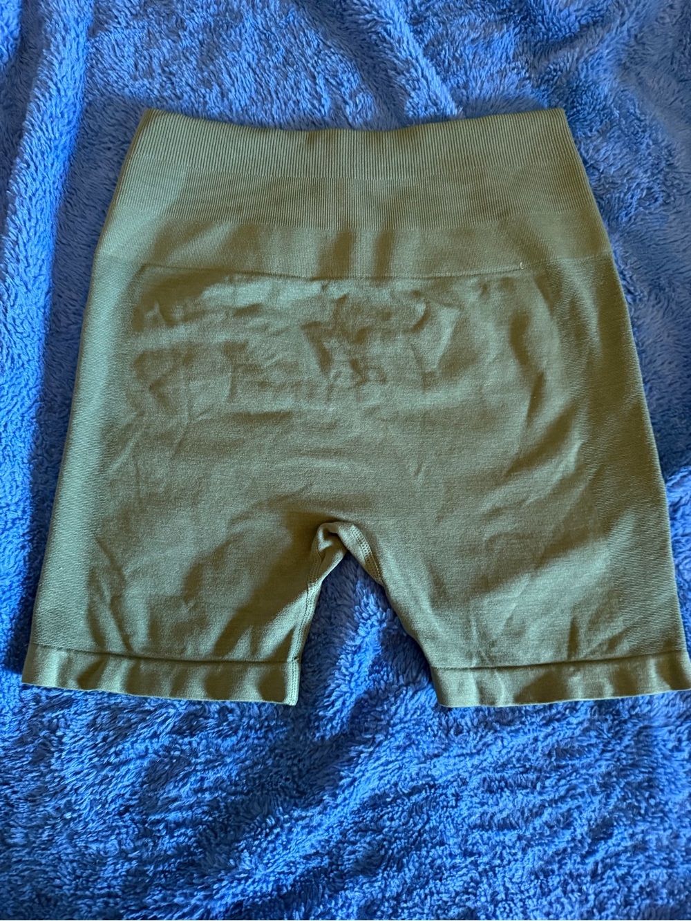 Olive Green High-Waist Seamless Bike Shorts
